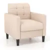 Relax armchair modern mid-century velvet TV armchair padded armchair with tuched backrest armrests
