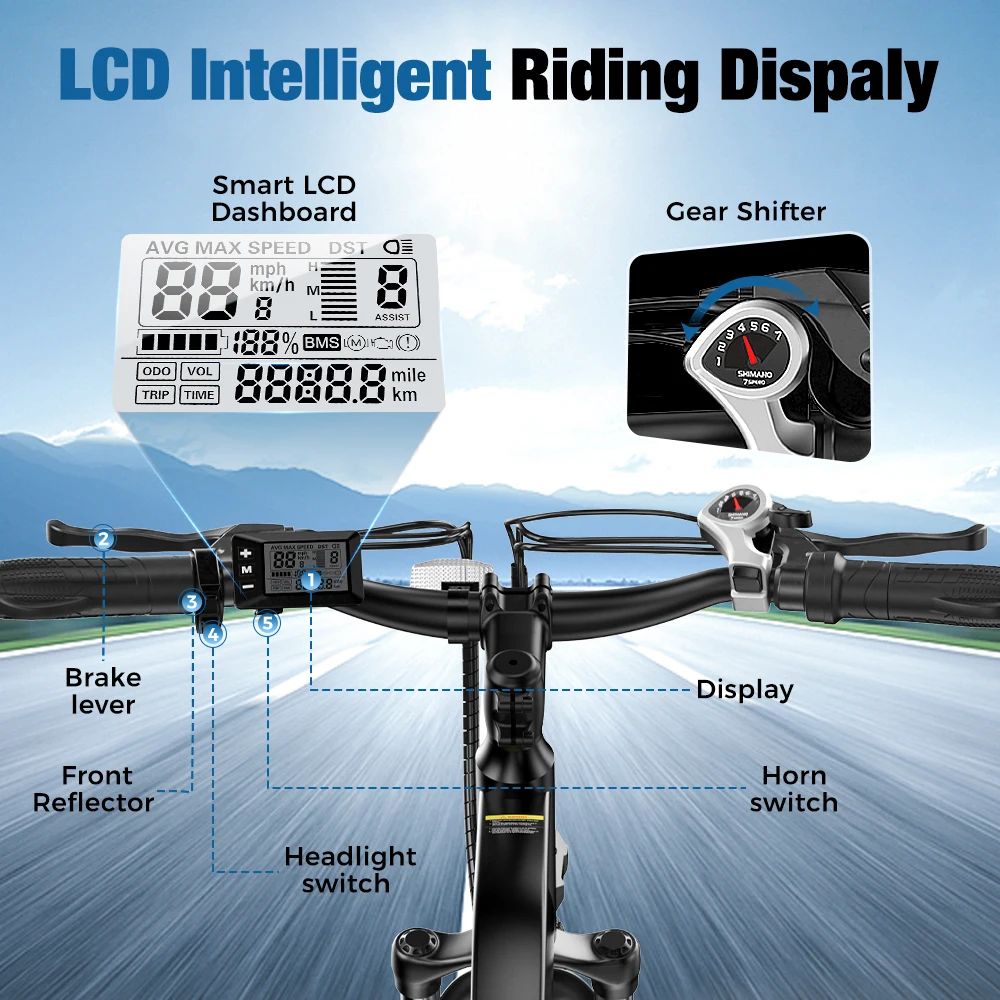 iScooter EB3 Electric Bike, 500W Motor, 36V 10.4AH, Adult Electric Bike, Removable Lithium Battery, City Commuting E-Bike 8 kf S09112ede7f0940f3ab2bee18c93354e9l