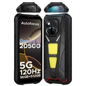 DOOGEE V Max Play 5G Projector Rugged Phone 6.78" Display 20500mAh Battery Dual Camping lights Dimensity 7300 NFC Smartphone