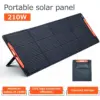 210W Foldable Solar Panel with MC4 Output to XT60 Cable DC7909 DC5521 USB for Mobile Phones 99% Solar Generator/Power Station