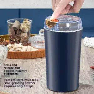 500ml Portable Coffee And Food Grinder 8-Blade Multi-Purpose Fine Crusher Ideal for Pepper Spices - Kitchen Gadget