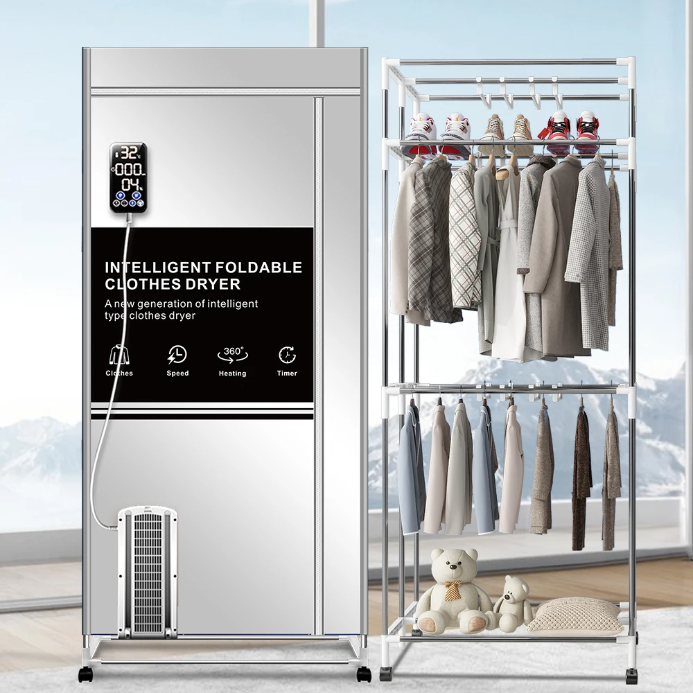 Portable Electric Clothes Dryer, 1600W Heated Clothes Airer,Travel Heated Clothes Dryer with Timer,Electric Clothes Dryer 9 kf S0a680bac5f30411a9ec74493579846eaY