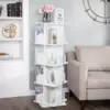 360° rotating bookshelf, 4-tier rotating bookshelf, wooden bookshelves, children's bookcase, office shelf, decorative shelf