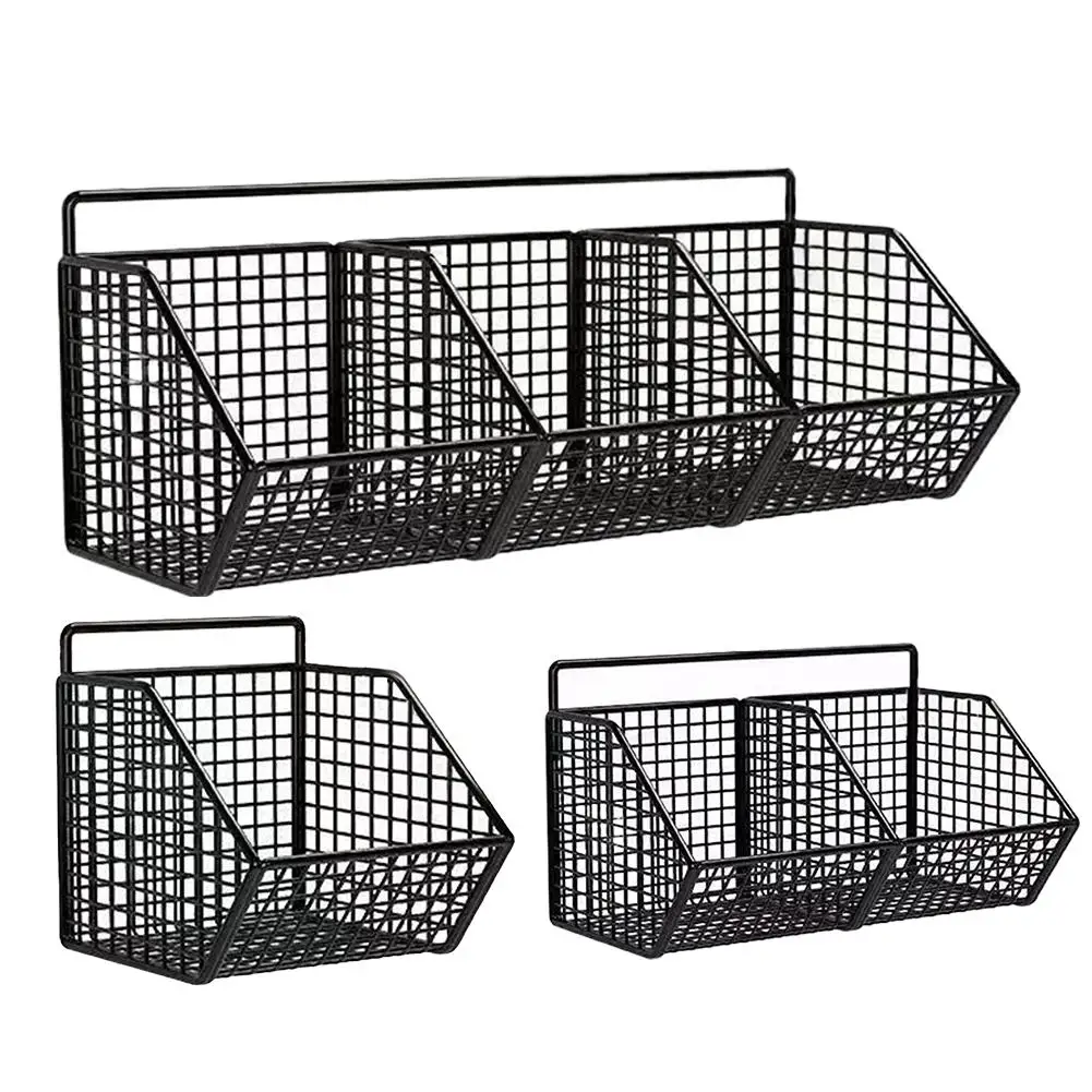 Wall-mounted Kitchen Storage Basket Perforation-free Iron Partition Storage Rack for Kitchen Ingredients Sorting Storage Basket 16 kf S0b7bfc6db419497c802c6498c0f6943c6