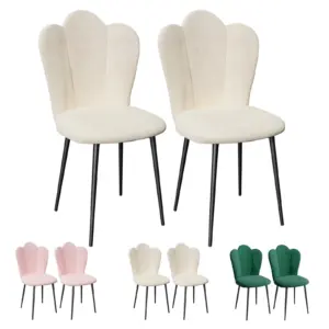 Set of 2 Dining Chair, Living Room Chair, Multi-coloured Selection, with Upholstered Seat for Kitchen, Bedroom, Dining Room