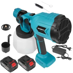 NEWBENY 1200ML Electric Spray Gun Portable Paint Sprayer Auto Furniture Coating Airbrush Power Tool Sets for Makita Battery Pin