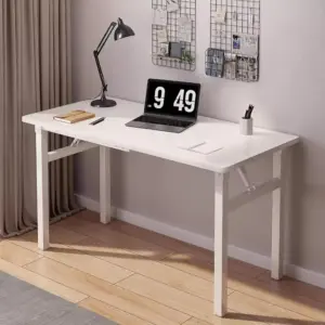 Dining Table, Collapsible Dining Table, Expandable Tables for Small Spaces, Modern Rectangular Dining Table with Stainless Steel