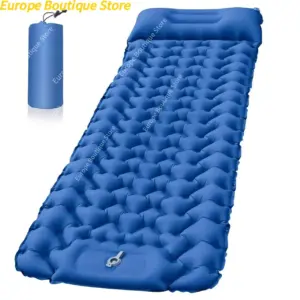 Outdoor Sleeping Pad Camping Inflatable Mattress with Pillows Travel Mat Folding Bed Ultralight Hiking Trekking Mattresses