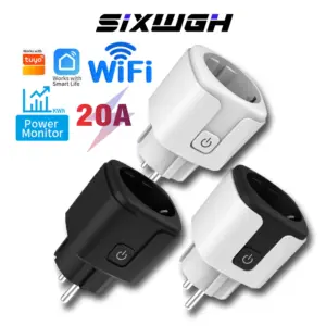 WiFi Smart Socket EU Plug 20A Power Monitoring Timer Home Outlet Compatible With Google Alice SmartThings Alexa