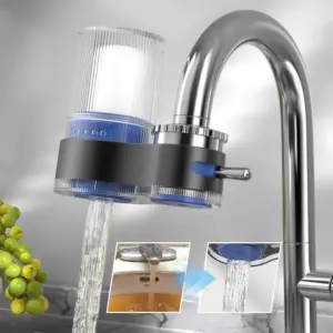 Universal Faucet Water Purifier with Adapters & Filter Elements Kitchen Tap Water Filters Detachable Washable Filtration Devices