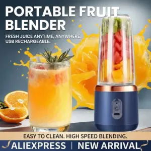 Household Fruit Mixer 400ML Electric Juicer Portable Food Milkshake Mixer Machine Multifunction 6 Blades Juicer Machine Blender