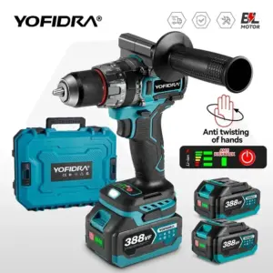 YOFIDRA 700N.m 13mm Brushless Electric Impact Drill Cordless Screwdriver DIY Ice Breaking Power Tools For Makita 18V Battery Pin