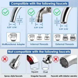 Vortopt Faucet Mount Tap for Sink Drinking 350 Gallons Water Purifier 5 Filters for Water Filtration System Faucet Water Filter 6 kf S128bfce5aa3c47f1bdc9f15b850f1776O
