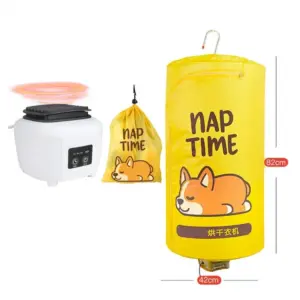 Tragbarer elektrischer Wäschetrockner, Mini-Reise-Faltgerät mit Warmluftfunktion, Wäscheständer mit Heizfunktion