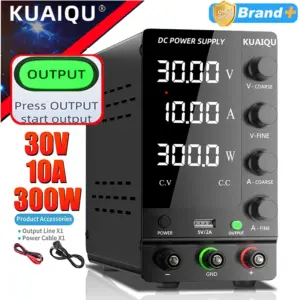 KUAIQU 30V 10A DC Power Supply Adjustable Digit Display Laboratory Power Supplies Voltage Regulator 60V 5A 120V,32V 6A SPS-C3010