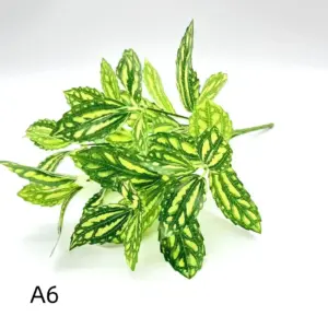 Artificial Plants Leaves Silk Tortoiseshell Leaf Dieffenbough Fake Small Fairy Taro Simulation Green Plant Living Room Decor 4 kf S15458f7388b54357a630d90c5b2ea58dh