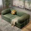 Modular Compression Sofa 200cm - Washable Corduroy Sleeper Sofa Bed, High-Density Foam Multifunctional Furniture for Living Room