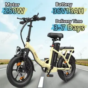 ESKUTE D100 Foldable E-Bike 250W Powerful Motor 36V13AH Lithium Battery Adult Electric Bike 16 Inch Tire City Commuting E-Bike