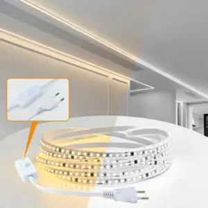 220V LED Strip Lights,120leds/m Led Ribbon Adhesive,Flexible Outdoor Lamp Waterproof LED Tape,Kitchen,Home Room Indoor Lighting
