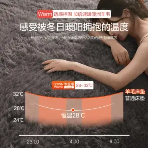 Winter super warm real wool mattress 100% Australian wool mattress, thickened bed mattress, warm cashmere home Fleece mats 4 kf S19451f96ac57471fbbbec78dfc0b761e4