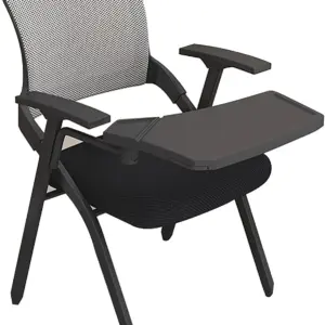 Computer Chair Office Single Useful Armchair, Training Institution Folding Chair, Ergonomic Office Chairs, with Writing Board(Gr