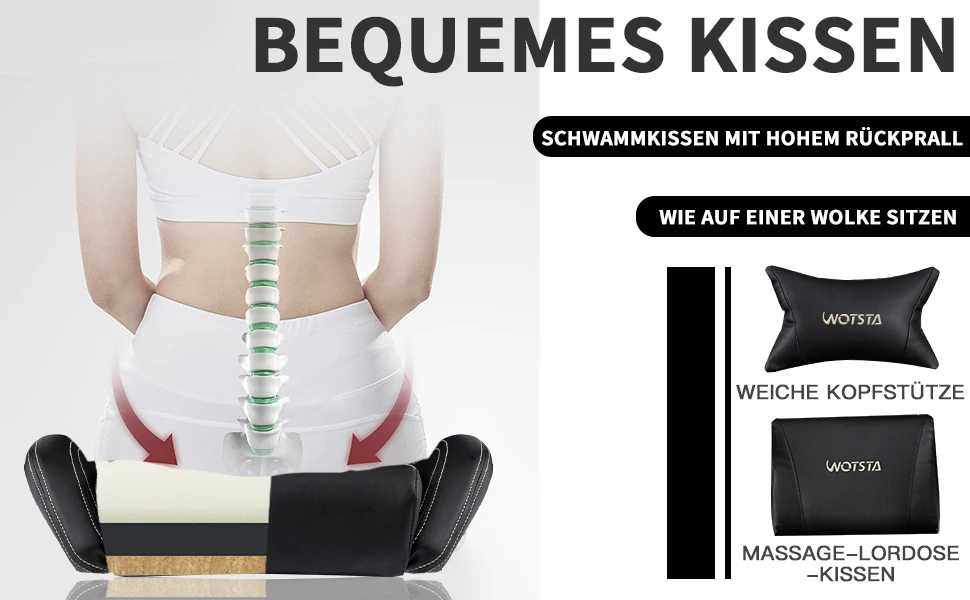 WOTSTA Gaming Stuhl Ergonomisch Gaming Chair Bürostuhl mit Fußstütze Racing Computerstuhl Höhenverstellbar Gepolstert Computerst 9 kf S1a0822a4845841f68f24bb636c549759V