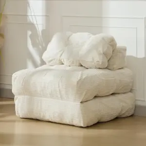 Folding Sofa Bed,Folding Convertible Sofa Bed with Pillow Foldable Mattress&Side Pocket,Comfy Portable Sleeper Chair Floor Sofa