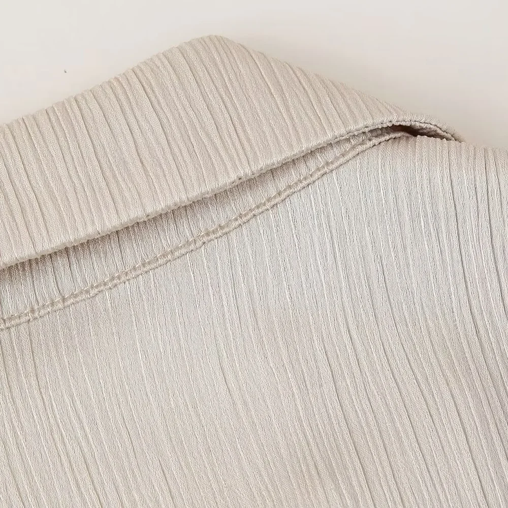 European and American Style 2024 Spring and Summer New Women's Clothing Wrinkle Effect Double Breasted Suit Jacket Pants Set 24 kf S1ae22af42ad04fe79595a50f631704ddi