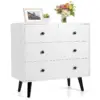 4 Drawer Wood Sideboard storage S wardrobe Modern Dresser living room Bedroom Drawer wardrobe