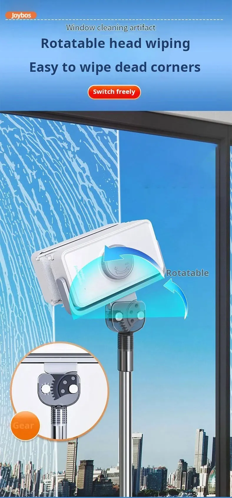 Window Cleaner JOYBOS Unlimited Adjustable Magnetic Glass Professional Double With Telescopic Rod Window For Home Cleaning Brush 13 kf S1c2b512be7ee46058f4920ebd3aa2bfdv