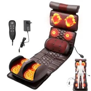 Electric Massage Mattress Vibrating Heating Massager Cushion For Neck Back Foot Full Body Pain Stress Relief Body Relax