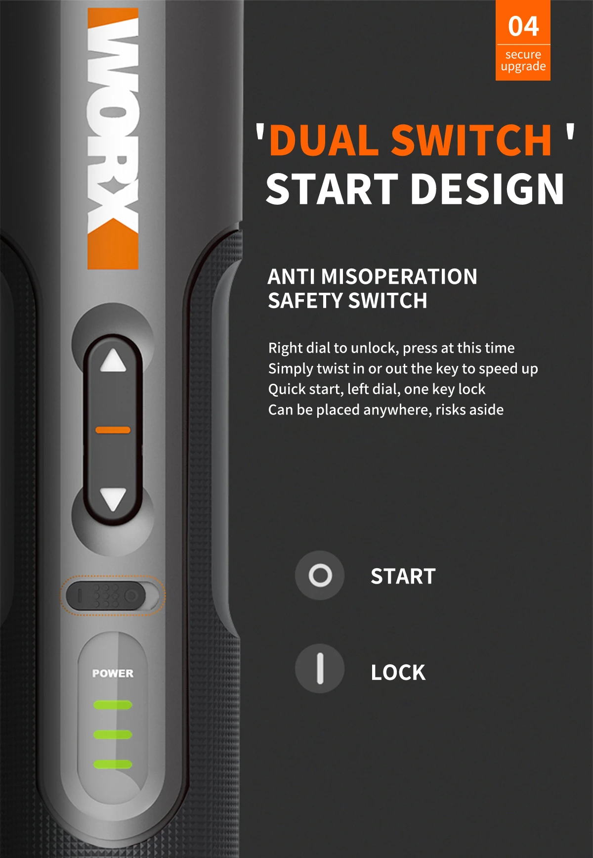 WORX WX242 4V Electrical Screwdriver Set Smart Cordless Electric Screwdrivers USB Rechargeable 30 Bit Set Mini Drill Power Tool 18 kf S1e9d76d1d4c64b43a8a0a7bae18a3041Y