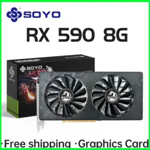 SOYO AMD RX 590 8GB Placa De Video Gaming Graphics Card GDDR5 256Bit PCI Express 3.0 ×16 6Pin Radeon GPU rx590 Series