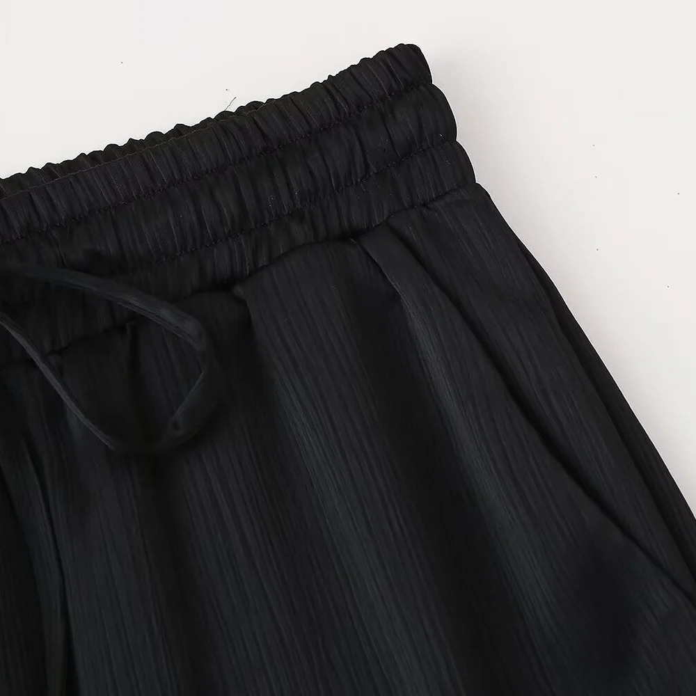 European and American Style 2024 Spring and Summer New Women's Clothing Wrinkle Effect Double Breasted Suit Jacket Pants Set 47 kf S20bc036d0cb742a2973ecbae28dded55u