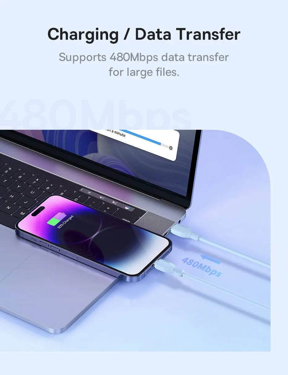 Baseus TPE 20W USB C Cable For IPhone 14 13 12 11 Pro Max XS Fast Charging Cable Type C To Lighting Date Wire For iPad Macbook 19 kf S20c478f26dc24359bc08278dd9b4b75aV