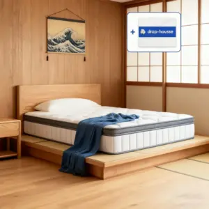 AUTHMIC Pocket Spring Mattress 25cm with 7-Zone Support, Medium Firm Feel, Breathable Skin-Friendly Fabric for Quiet Comfortable