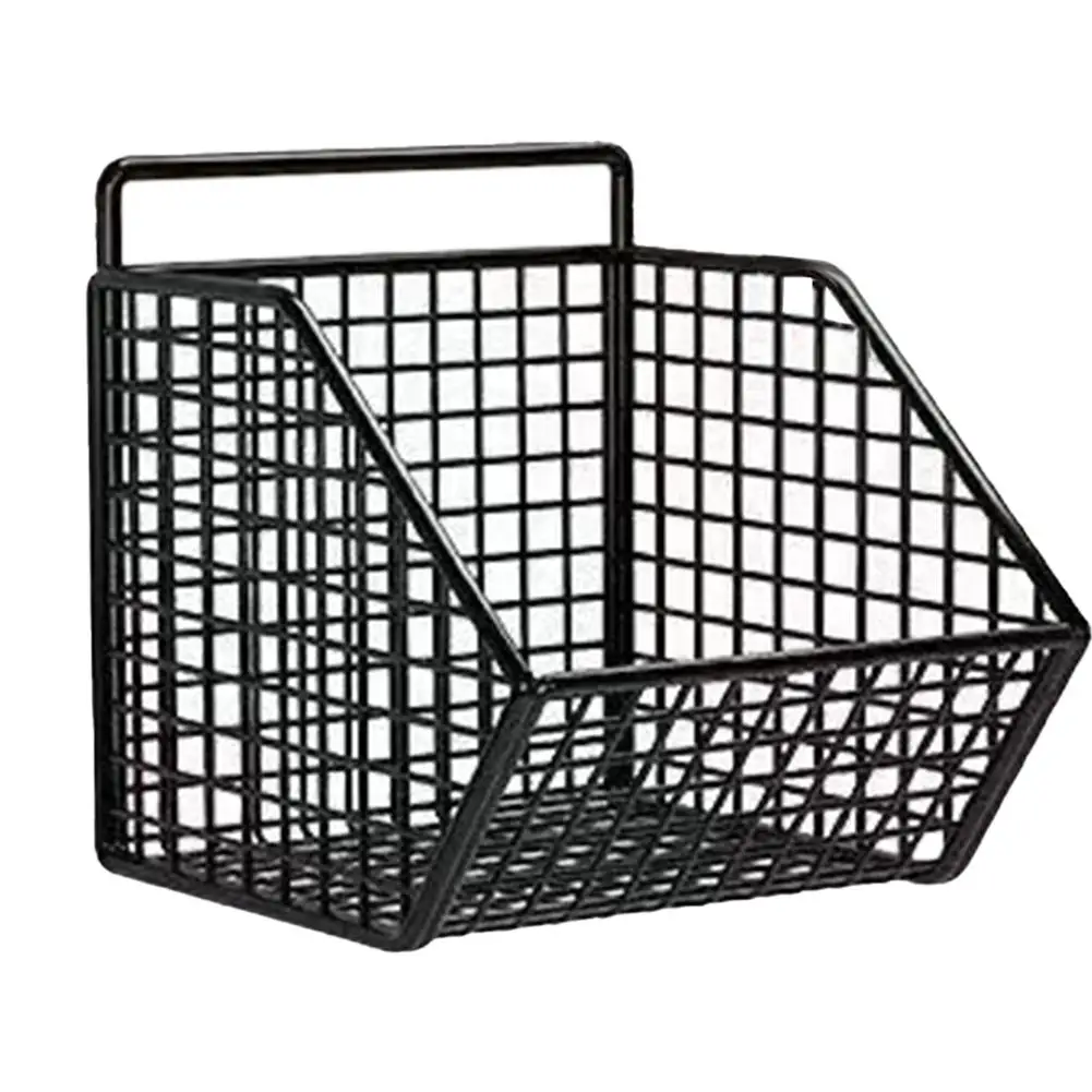 Wall-mounted Kitchen Storage Basket Perforation-free Iron Partition Storage Rack for Kitchen Ingredients Sorting Storage Basket 17 kf S23f2dee37a1746fc98e769ffd7872eebu