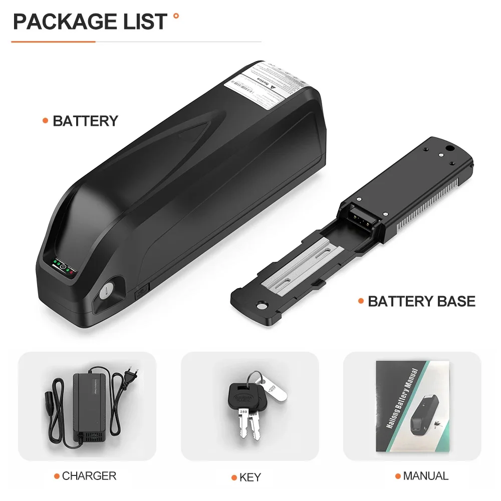 Hailong eke Battery 36V 48V 52V 20Ah 24Ah Mountain Bicycle 18650 21700 Electric Bateria Pack for Bafang 1000W 500W 250W 21 kf
