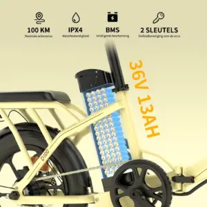 ESKUTE D100 Foldable E-Bike 250W Powerful Motor 36V13AH Lithium Battery Adult Electric Bike 16 Inch Tire City Commuting E-Bike 3 kf S24f2cedad490439ab6d02d607e2c4473i