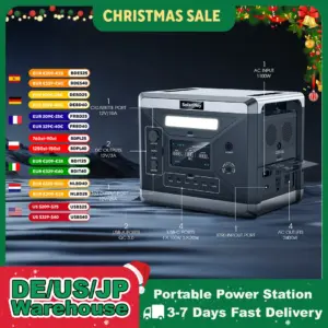 SOLARPLAY Camping Portable Power Station Solar Generator 2400W 2160WH AC-Steckdosen 12 Output Ports Fully Charged In 1.5 Hours