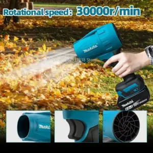 Makita 30000RPM Violent Blower Turbo Jet Fan 18V Electric Air Duster Wind Speed Turbo Rechargeable with Light Car Cleanin Tool 3 kf S258d38bf08194b7caa664d0a55900e01B