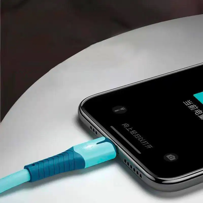 USB Type A To USB Type C Or Micro USB Liquid Silicone Data Cable With Light Applicable Android USB C Mobile Phone 9 kf S2811aee9221a4319ac0bba365f390eb63