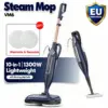 VM6 Steam Mop Cleaner 1300W Power High Temperature with Rotating Mop Pad 10 in 1 Lightweight for Home Kitchen Vacuum Steam Clean