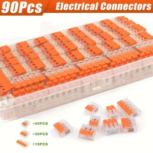 2/3/4/5-Port Orange Universal Type Quick Plug-in Terminals Electrical Equipment Connectors,Wire Connector Terminals 250V/32A