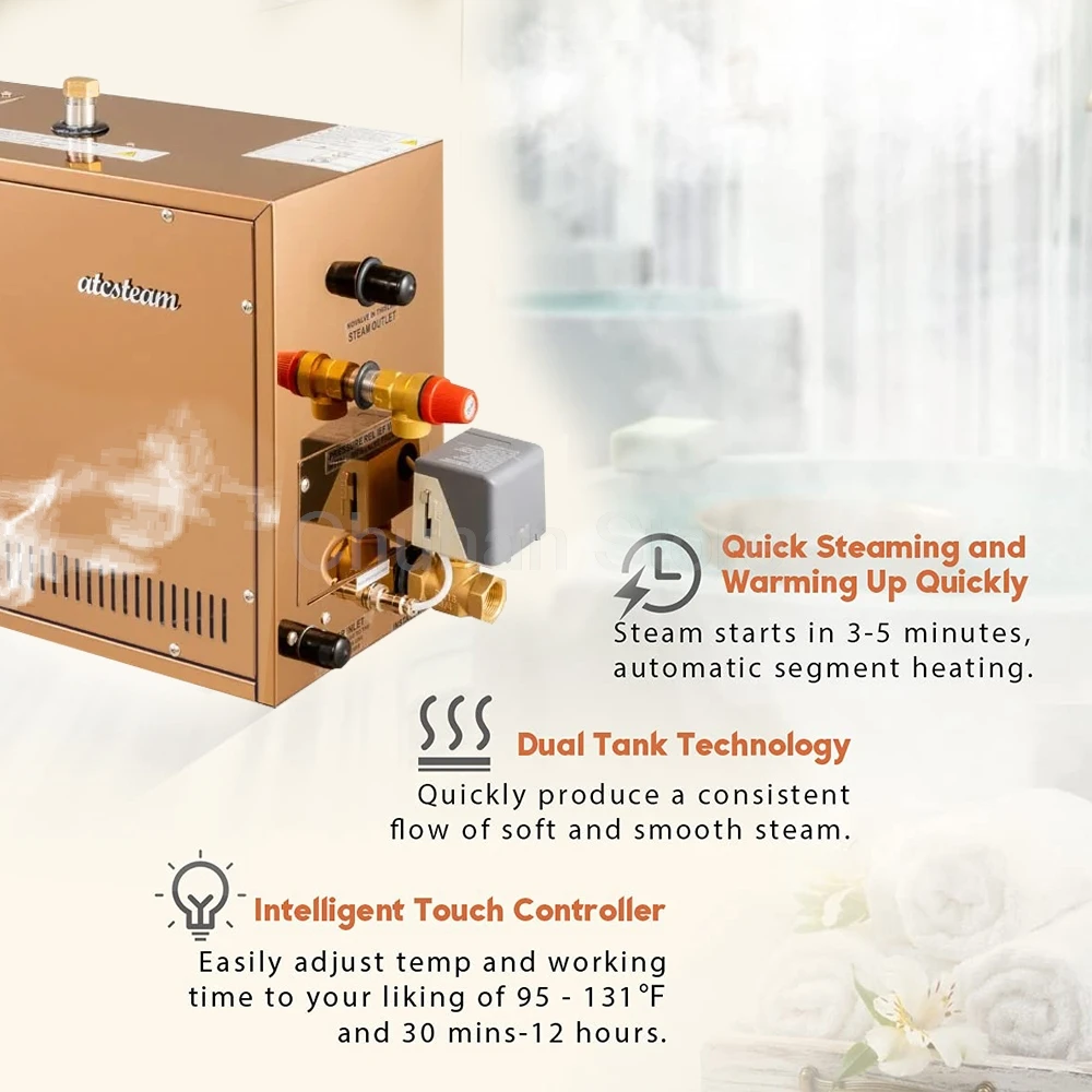 ChuHan AT-S 12/15/18KW Home Wet Steam Rooms Steam Bath Generator Household Steaming Sauna Room Steam Bath Sauna Machine For Spa 15 kf S28e90ff62fc64c9eb8c9ca1bf6e317a41