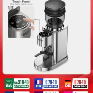 HiBREW Automatic Coffee Mill Electric Coffee Grinder with 48 Gears for Espresso American Coffee Pour Over Visual Bean Storage G7