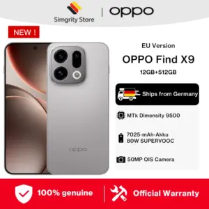 Eu version OPPO Find X9 smartphone 12GB+512GB,android 5g ,MediaTek Dimensity 9500,50MP OIS Camera,7025mAh Battery 80W SUPERVOOC,6.59inches display 2760 × 1256 Pixels ,NFC,Wi-Fi 7,Bluetooth 6.0