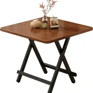 Dining Table Extendable Drop Leaf Table With Metal Frame Flip-Top Dinner Tables For Small Spaces For Work, Study And Din