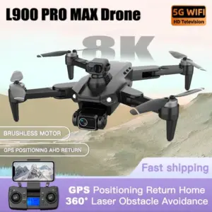 GPS L900 PRO MAX Drone Laser obstacle avoidance 4k 8K HD Dual Camera Brushless 5G WIFI Foldable Quadcopter Dron Toy