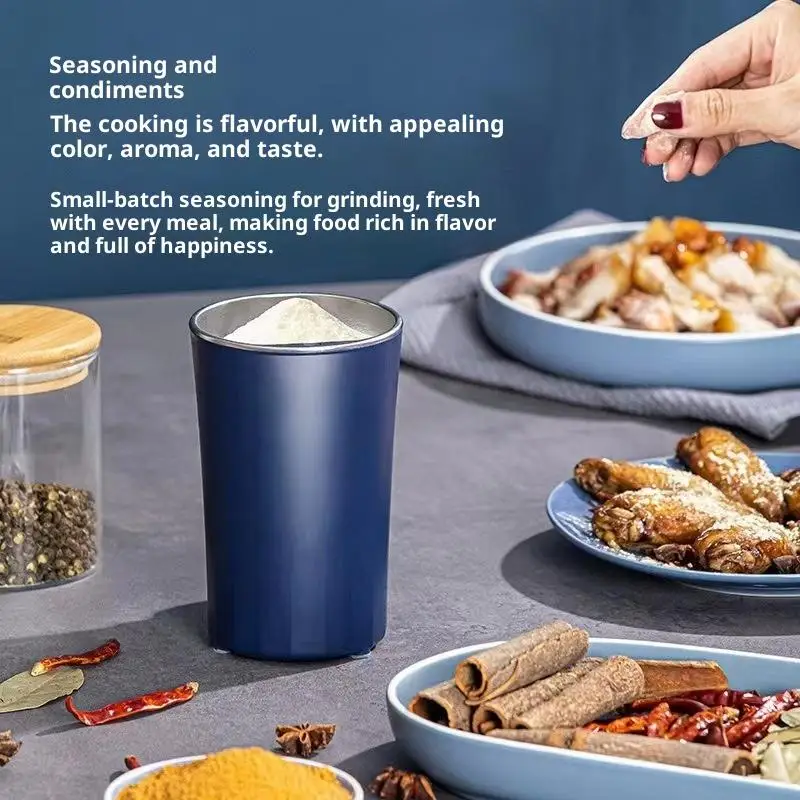 500ml Portable Coffee And Food Grinder 8-Blade Multi-Purpose Fine Crusher Ideal for Pepper Spices - Kitchen Gadget 13 kf S2ad143f5e7794cf8988945455ffb0512v